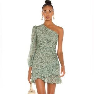 Elliatt One-Shoulder Green Dress